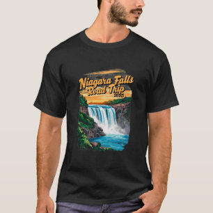 Camiseta Viagem de Carro para Niagara Falls 2025 Lembrança