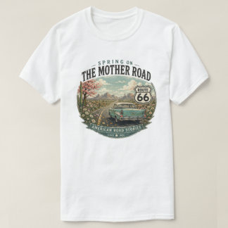 Camiseta Viagem de carro pela histórica Rota 66 na primaver