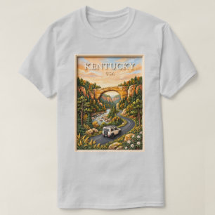 Camiseta Viagem de carro pelo Kentucky EUA 3D Texturizado R