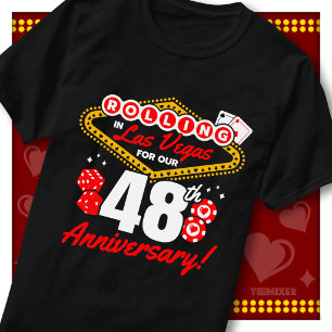 Camiseta Viagem de Casal de Aniversário de 48 Anos Rolling