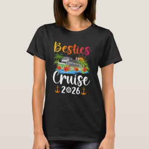 Camiseta Viagem de Cruzeiro das Melhores Amigas 2026 Férias