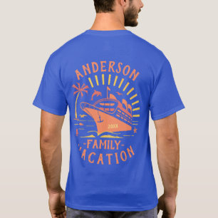 Camiseta Viagem de Cruzeiro de Férias Familiares Traseira P