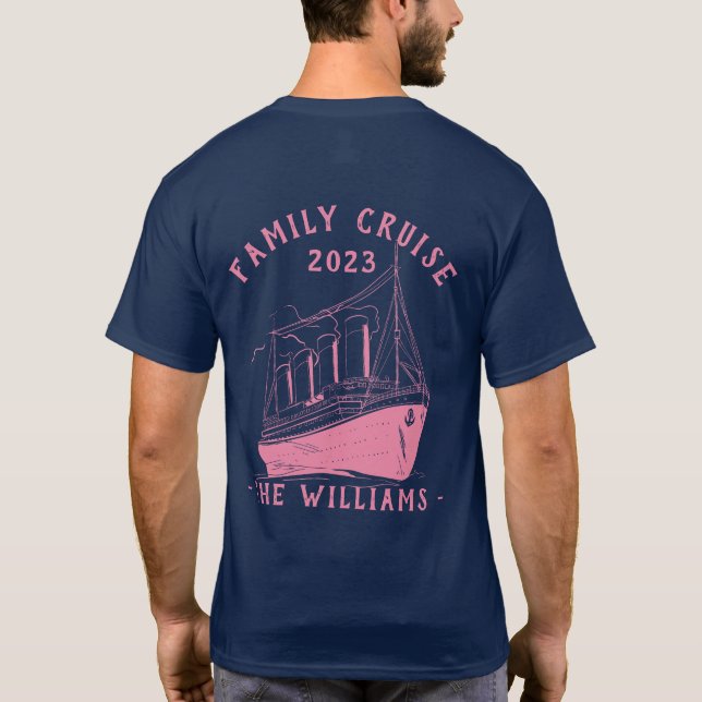 Camiseta Viagem de Cruzeiro para Férias Familiares Personal (Verso)