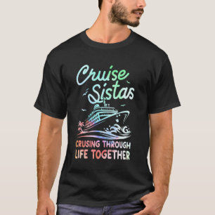 Camiseta Viagem de Cruzeiros Engraçadas Irmãs Garotas
