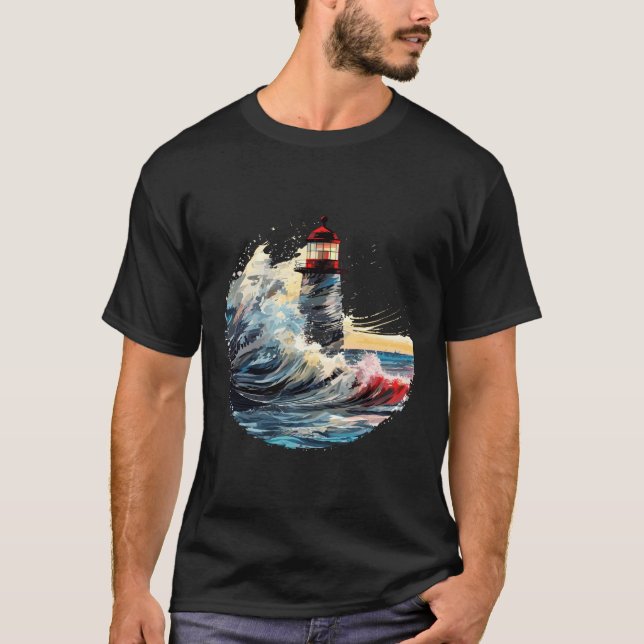 Camiseta Viagem de Descoberta de Beleza do Oceano Mundial d (Frente)