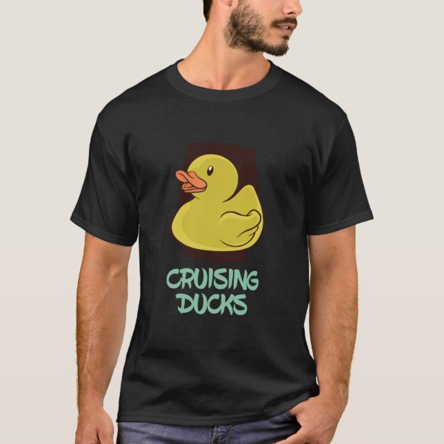 Camiseta Viagem de Diversão de Patos Cruzados (Frente)