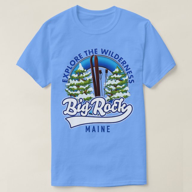 Camiseta Viagem de esqui Big Rock Maine (Frente do Design)