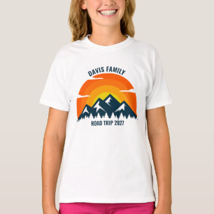 Camiseta Viagem de Estrada de Montanha Sunset Personalizada