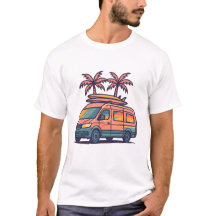 Viagem de Estrada Vibes Camper Van Vacation T-Shir