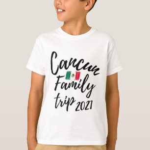 Camiseta Viagem de Família Cancun Projeto de Férias no Méxi