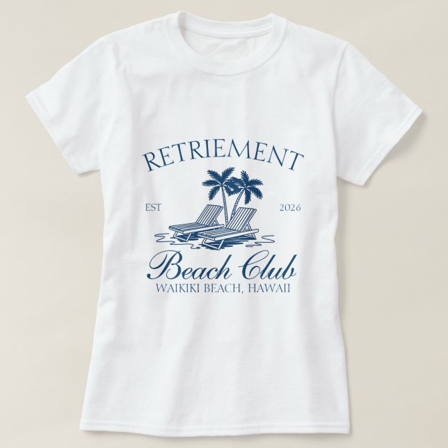 Camiseta Viagem de Feriado do Clube de Praia da Reforma (Frente do Design)