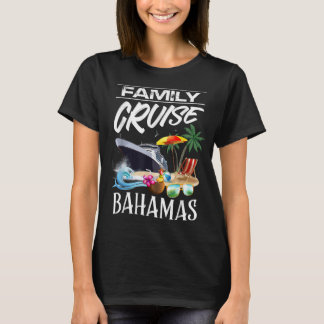 Camiseta Viagem de Férias de Cruzeiro da Família Bahamas