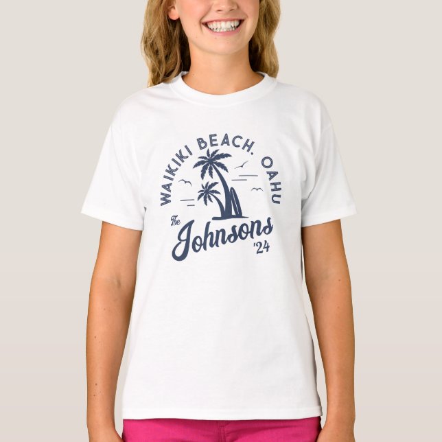 Camiseta Viagem de Férias Familiares Personalizadas de Summ (Frente)