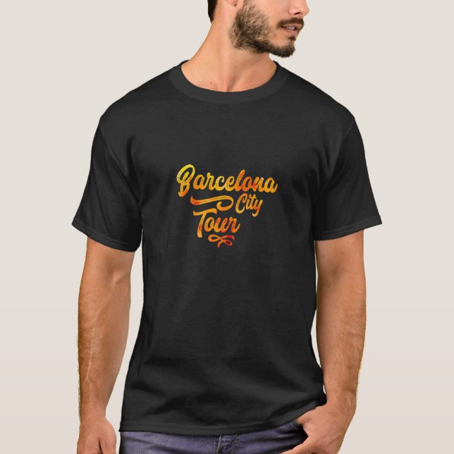 Camiseta Viagem de Férias Turística em Barcelona (Frente)