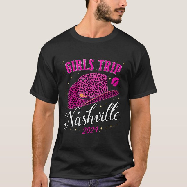 Camiseta Viagem de Garotas a Nashville 2024 Para Fim de Sem (Frente)