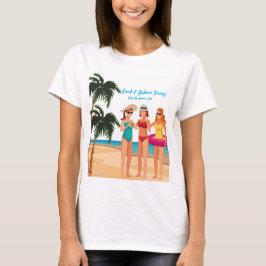 Camiseta Viagem de Garotas às Bahamas Festa de Solteira Fér