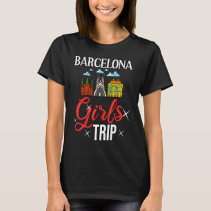 Camiseta Viagem de Mapa do Skyline da Cidade Espanha de Bar