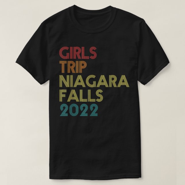 Camiseta Viagem de Meninas 2022 Niágara Cai Férias Correspo (Frente do Design)