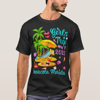Camiseta Viagem de Meninas 2023 Vacinação de Praia Pensacol