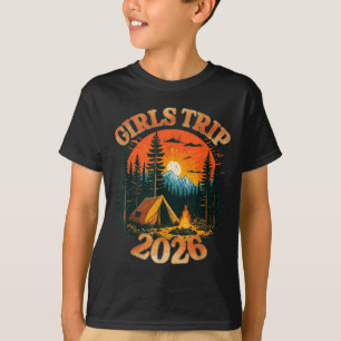 Camiseta Viagem de meninas 2026 acampamento de meninas fim