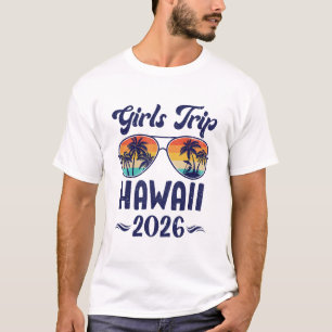 Camiseta Viagem de Meninas ao Havaí Férias na Praia 2026 Ca