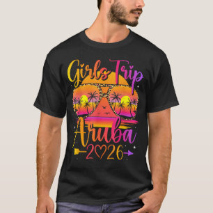 Camiseta Viagem de Meninas Aruba 2026 Tropical Corresponden