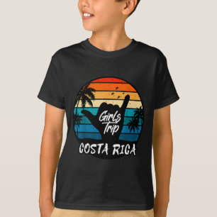 Camiseta viagem de meninas da costa rica combinando costa