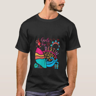 Camiseta Viagem de Meninas das Mulheres Destin 2025 Praia F