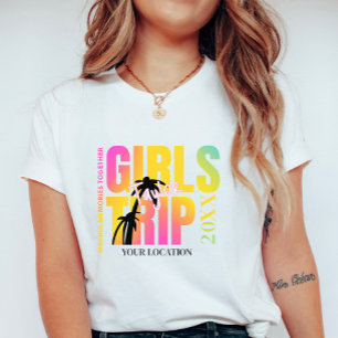 Camiseta Viagem de Meninas do Ano Personalizado; Nome & Cid