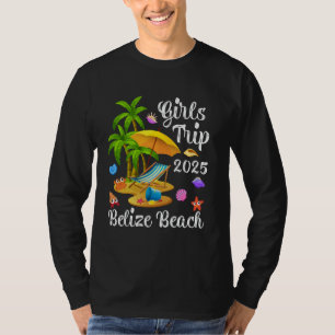 Camiseta Viagem de Meninas Férias de Verão 2025 Praia Beliz