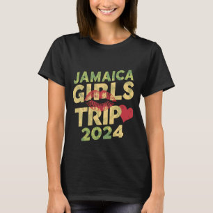 Camiseta Viagem de Meninas Jamaica 2024 Fim de Semana Féria