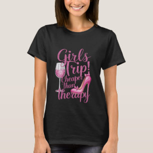 Camiseta Viagem de Meninas Mais Barata Que Terapia Fim de S