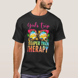 Camiseta Viagem de Meninas Mais Barata Que Uma Terapia  Des