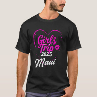 Camiseta Viagem de Meninas Maui 2025 Fim de Semana de Féria