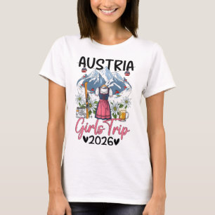 Camiseta Viagem de meninas para a Áustria 2026 Férias de es
