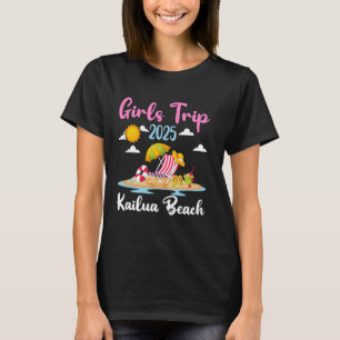 Camiseta Viagem de Meninas para a Praia de Kailua 2025 Féri