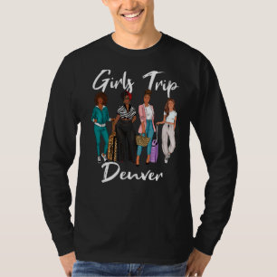 Camiseta Viagem De Meninas Para Férias Afro-Negras De Melan