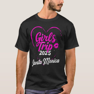 Camiseta Viagem de Meninas Santa Mônica Fim de Semana Féria