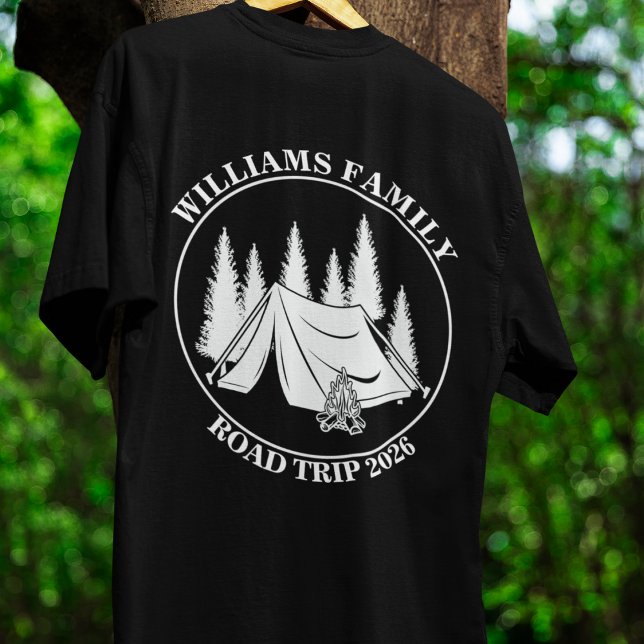 Camiseta Viagem de montanha de férias da família de nomes p (Criador carregado)