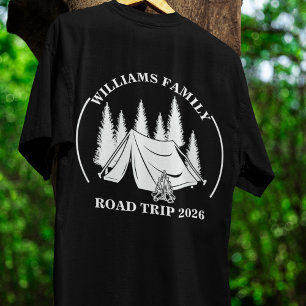 Camiseta Viagem de montanha de férias da família de nomes p