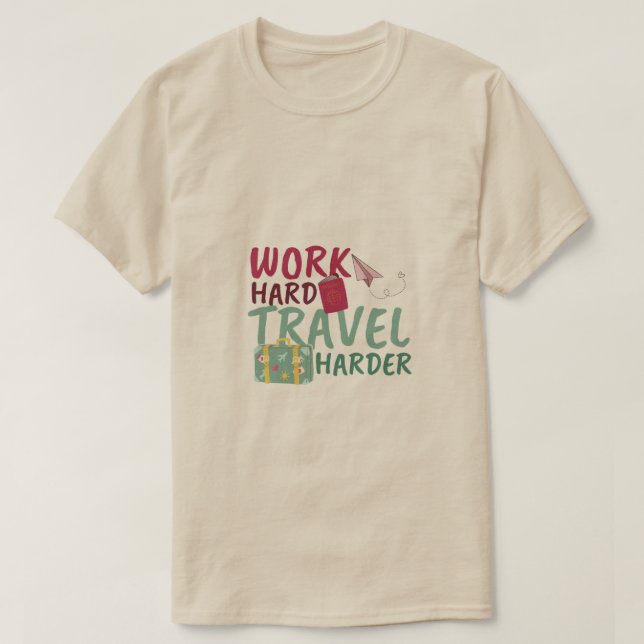 Camiseta Viagem de Motivação Mais Difícil do Viagem do Duro (Frente do Design)