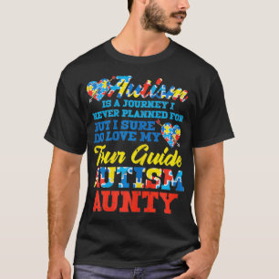 Camiseta Viagem de Mulheres Autismo Nunca Planejada Guia Tu