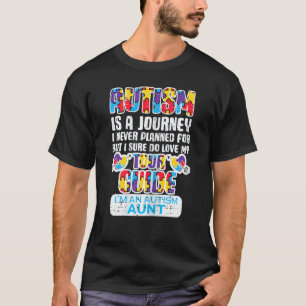 Camiseta Viagem de Mulheres Autismo Nunca Planejada Guia Tu