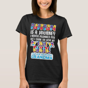 Camiseta Viagem de Mulheres Autismo Nunca Planejada Guia Tu