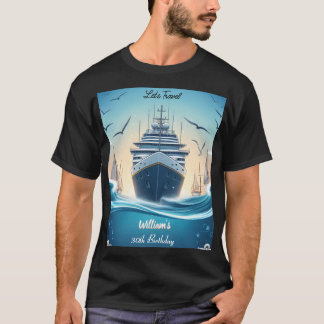 Camiseta Viagem de Ondas Oceânicas Yacht aniversário de 30 