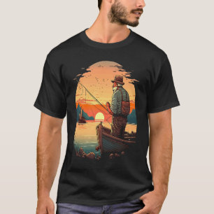 Camiseta Viagem de Pesca de Água Salgada Pescador Pescando