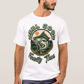 Camiseta Viagem de Pesca de Vintage ao Tempo da Família Ree