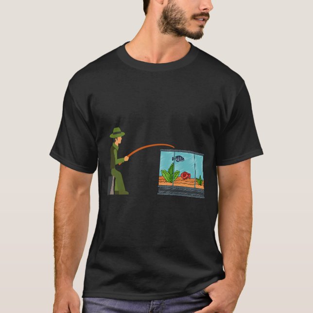 Camiseta Viagem de pesca em casa (Frente)