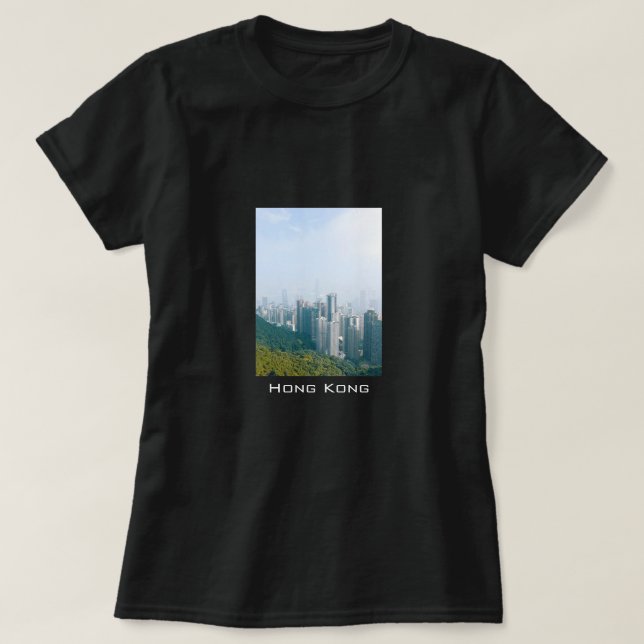 Camiseta Viagem de Pico de Hong Kong Victoria (Frente do Design)
