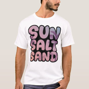 Camiseta Viagem de Praia de Verão Sol Sal Areia